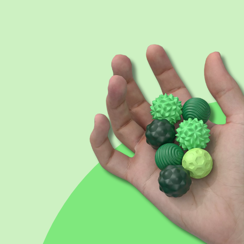 Silent magnetic fidget balls